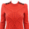 Isabel Marant - Red Dustin Cable-Knit Wool Sweater - Size 36/ US S