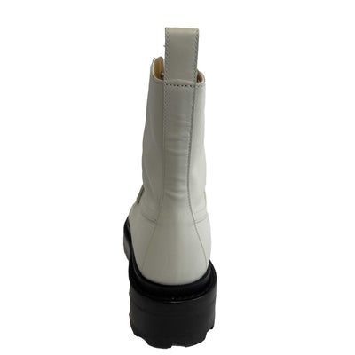 Hermes - Excellent - Funk Ankle Boots - Off White, Black - 37 / US 6